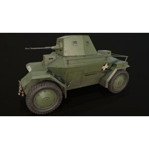 39M Csaba Armoured Car low poly Low-poly 3D model