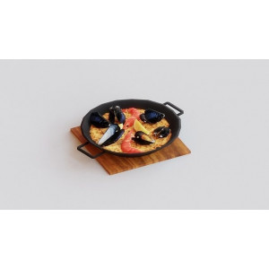 3D Seafood Paella Low-poly 3D model