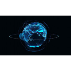 Animated Hologram Planet Earth v4 3D model