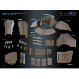 Cara Dune Body Hard Armor Print ready STL 3D print model